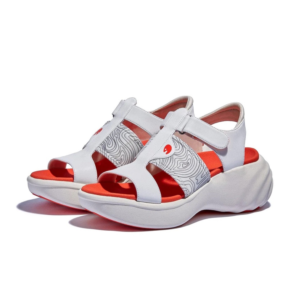 UIN Women's Summer Chunky Platform Slide Shoes (Bright White Sitges I)